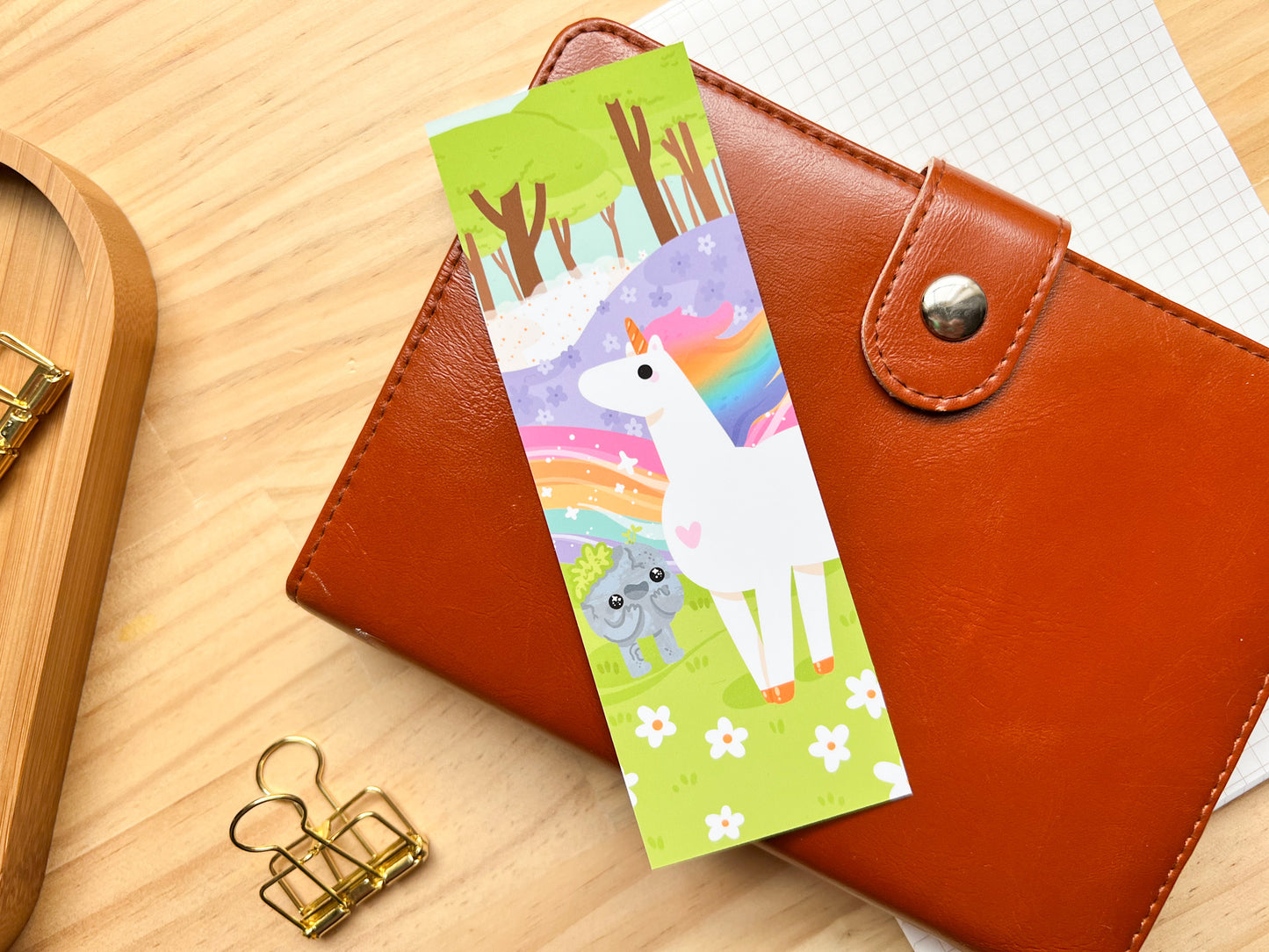 Unicorn & Troll Bookmark | 400gsm Silky Smooth Velvet-Finish Bookmark