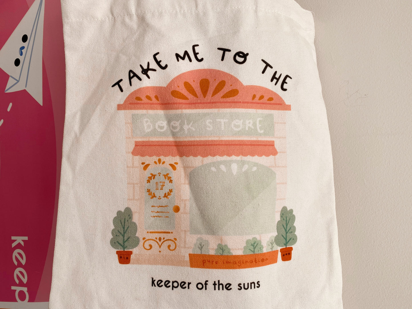 Take Me to the Book Store Tote | Printed Cotton Canvas