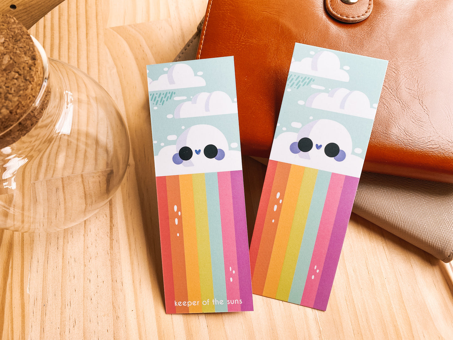 Rainbow Cloud Bookmark | 400gsm Silky Smooth Velvet-Finish Bookmark