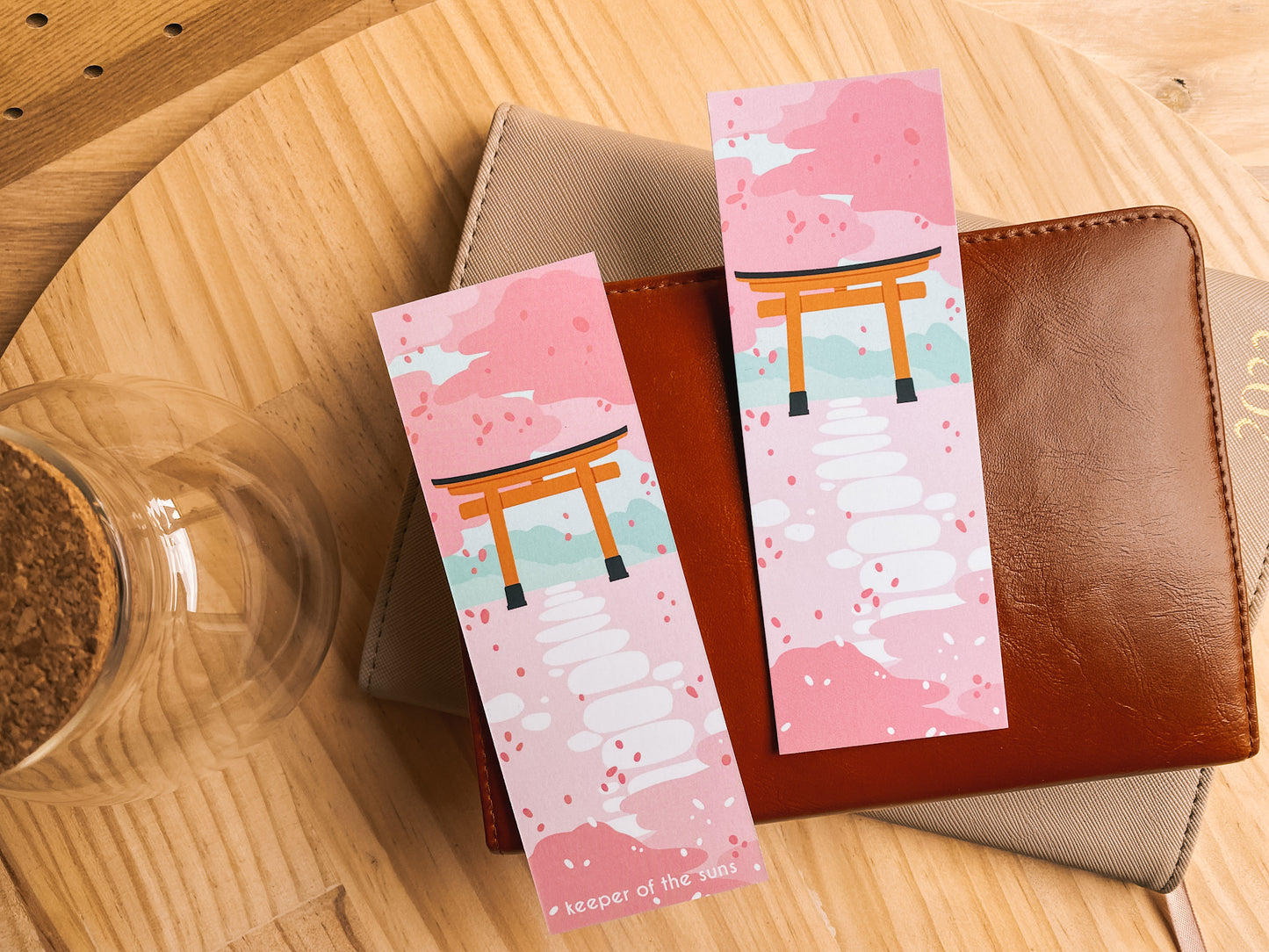 Sakura Torii Gate Bookmark | 400gsm Silky Smooth Velvet-Finish Bookmark