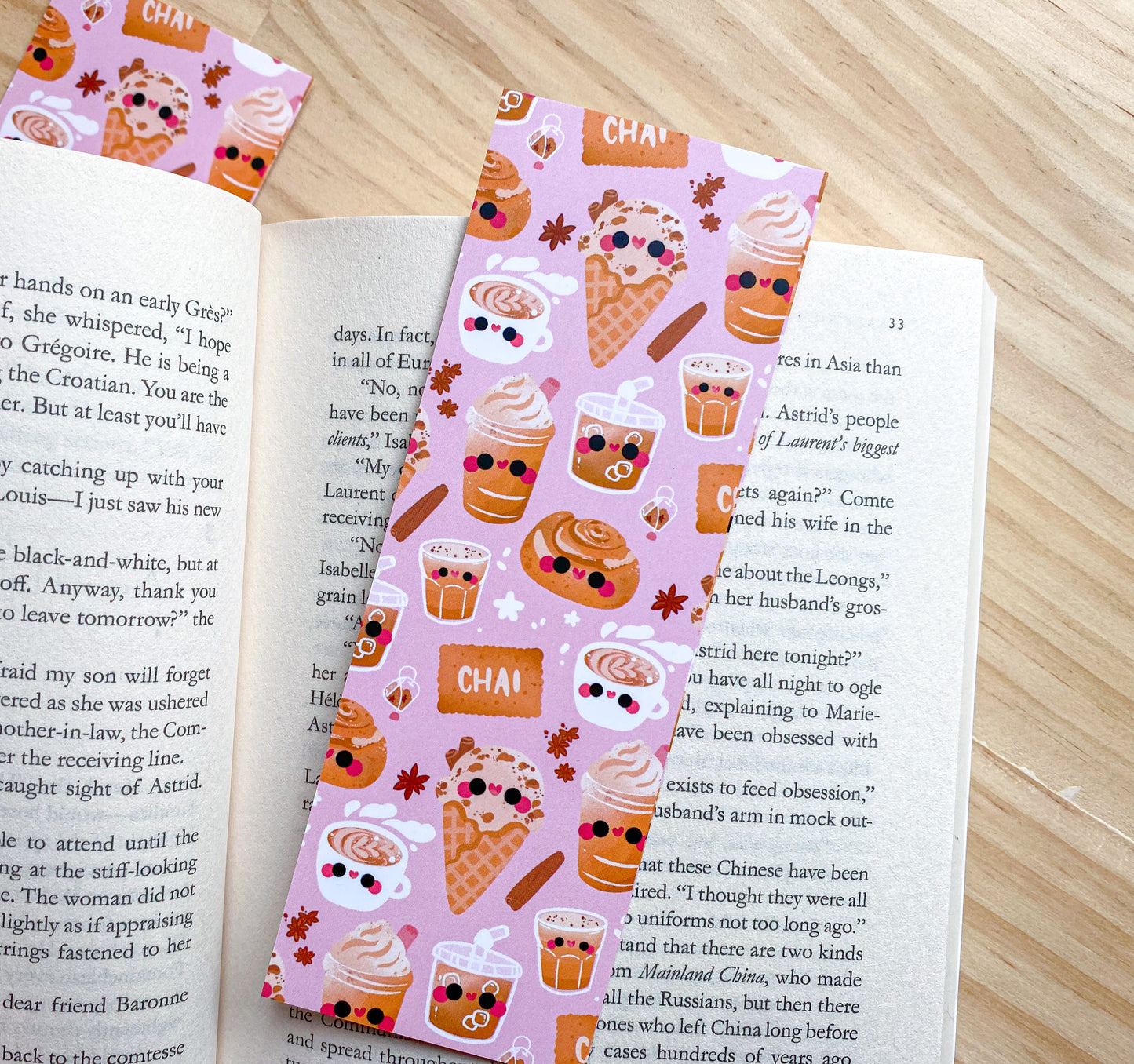 SECONDS Chai Lover Bookmark | 400gsm Silky Smooth Velvet-Finish Bookmark