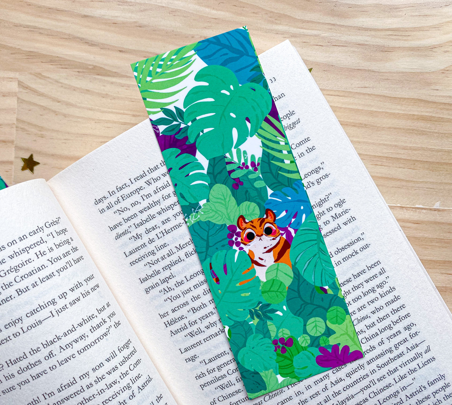 SECONDS Jungle Tiger Bookmark | 400gsm Silky Smooth Velvet-Finish Bookmark