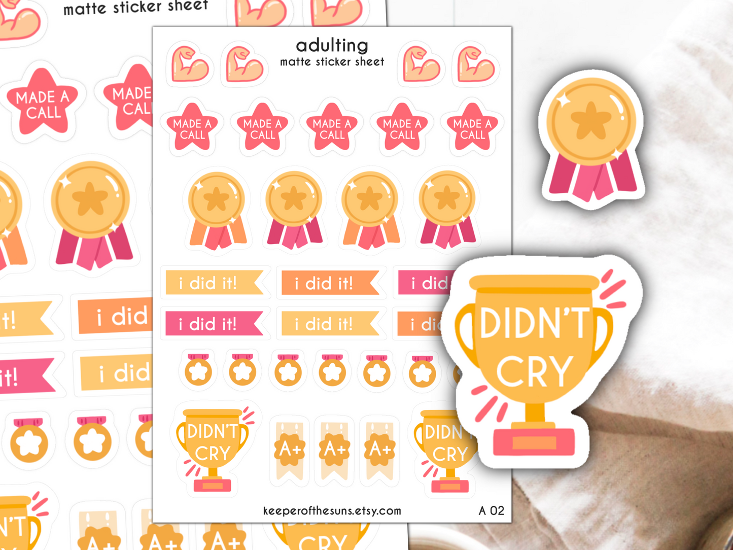Adulting Sticker Sheet | Small Planner Stickers