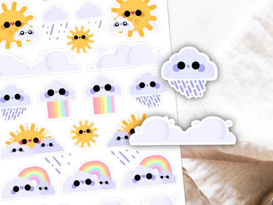 Head in the Clouds Sticker Sheet | Small Planner Stickers