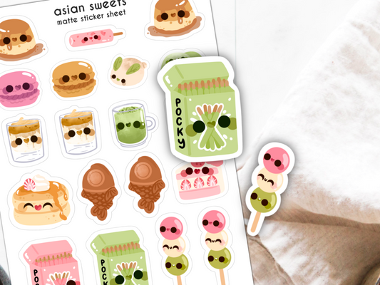 Asian Sweets Sticker Sheet | Small Planner Stickers
